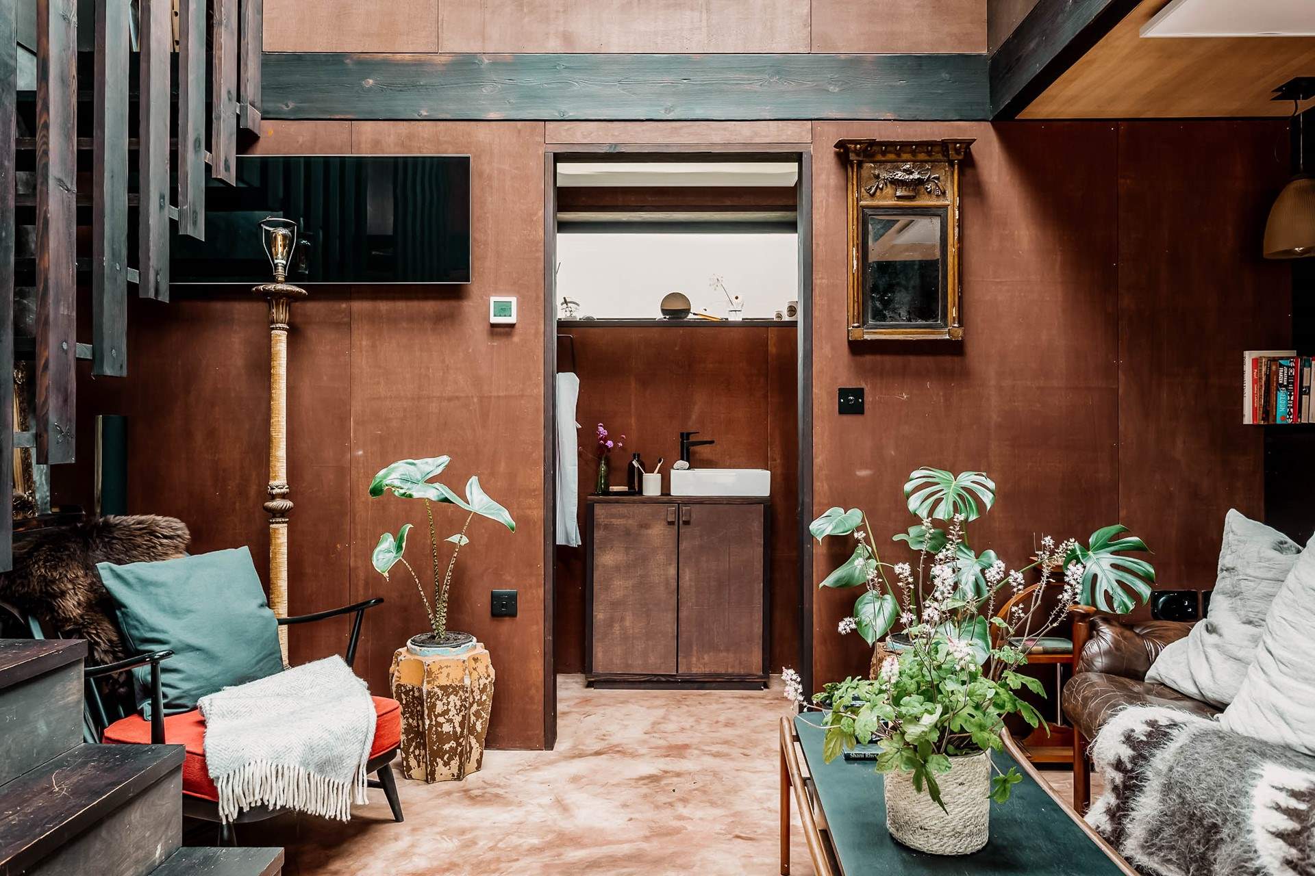 The shower-room sits on the ground floor. 