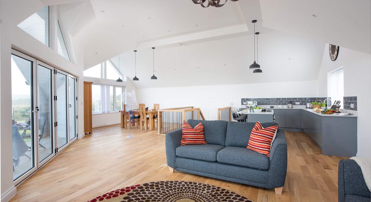 The open plan living area is beautifully created and has oodles of space.