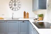 The gorgeous kitchen is ideal for preparing cosy suppers.
