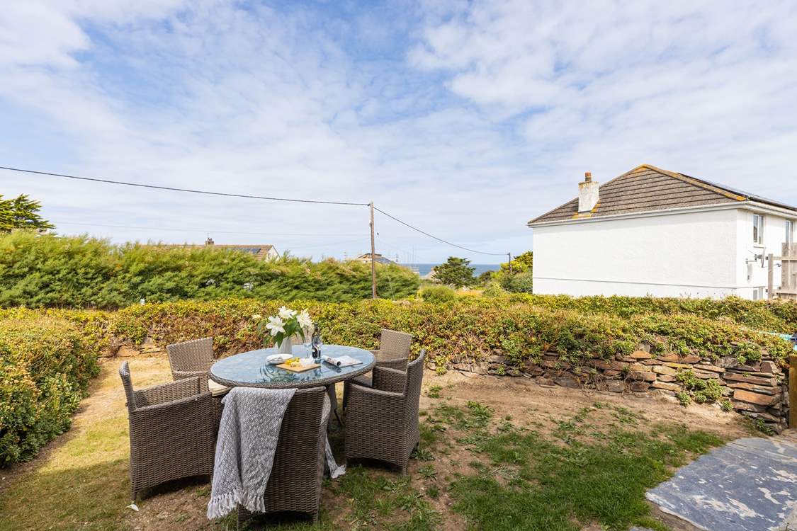 There are even sea views on offer in the splendid garden.