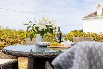 The outdoor seating area is the perfect place to enjoy a spot of al fresco dining.
