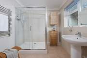 The family shower-room has a large shower, perfect for refreshing after a busy beach day.