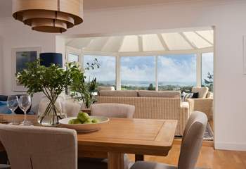 The kitchen/diner leads out into the splendid conservatory, perfect for morning coffee or evening aperitif. 
