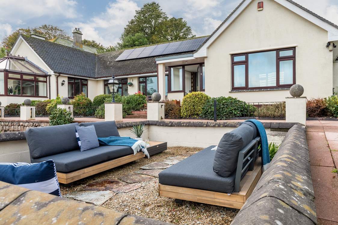 During the day, enjoy the fresh Cornish sea air from the terraced gardens.