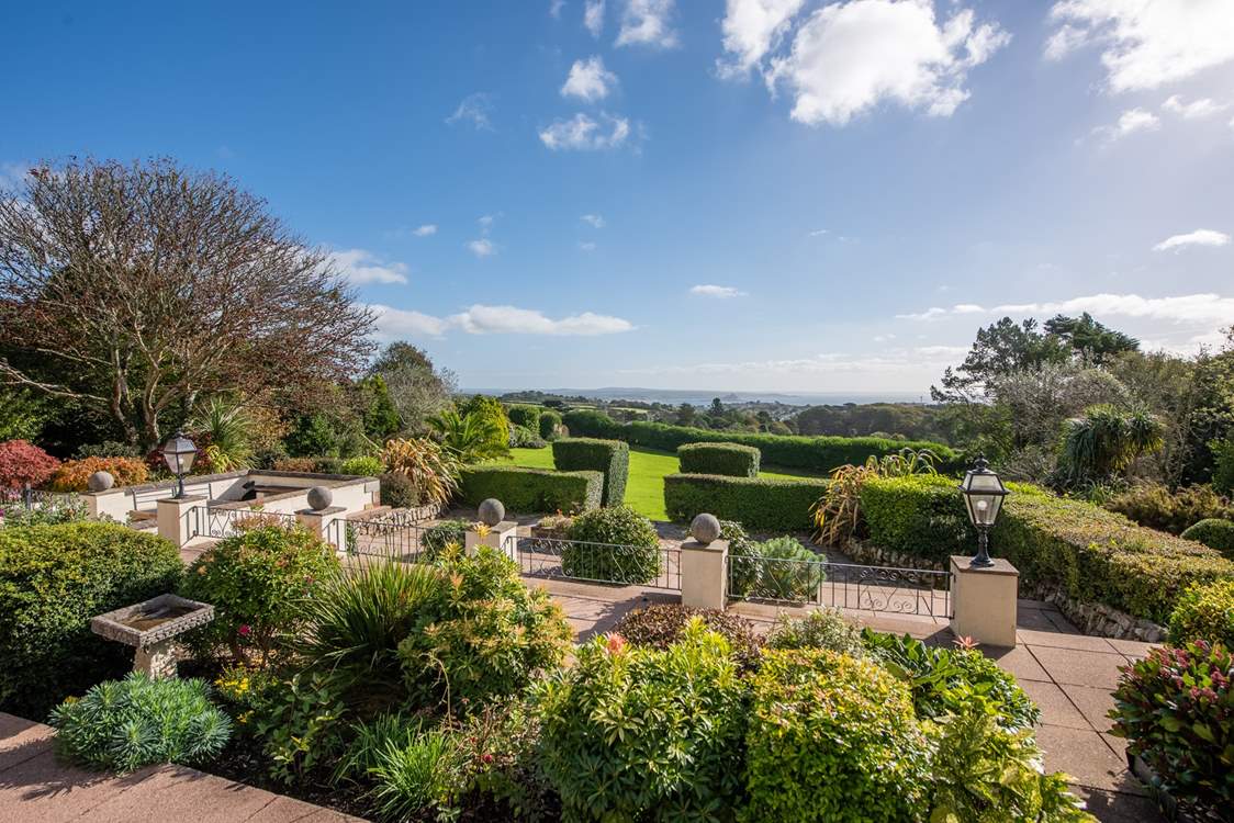 Welcome to Goose Chase, a gorgeous home where the gardens are simply stunning with a view towards iconic St Michael's Mount to match.