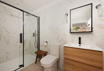 Bedroom 2  has a rainfall shower in the en suite.