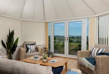 A picture perfect view of St Michael's Mount from the stylish conservatory.