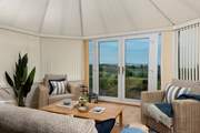 A picture perfect view of St Michael's Mount from the stylish conservatory.