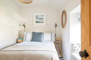 Bedroom 2 is a cosy room with a small four-foot double bed (please note this is 6