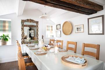 The open plan dining and living area.