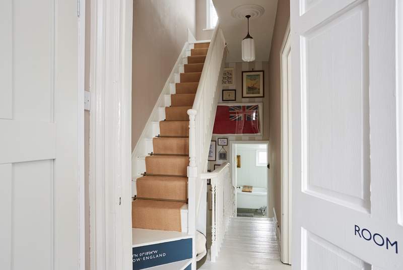 This staircase leads from the first floor to bedrooms 3 and 4.