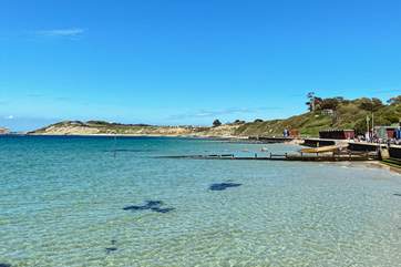 Totland Bay is stunning, and The Hut is a great place for refreshments.