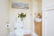 The convenient downstairs WC and wash-basin.