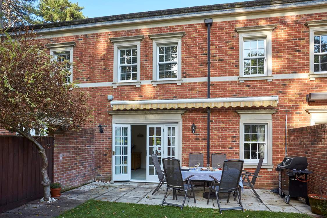 The gorgeous patio is the perfect spot for al fresco dining.