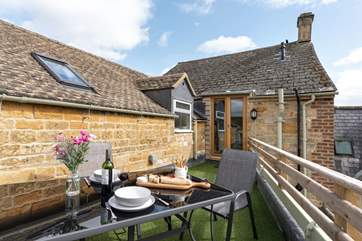The charming rooftop terrace at Topside!