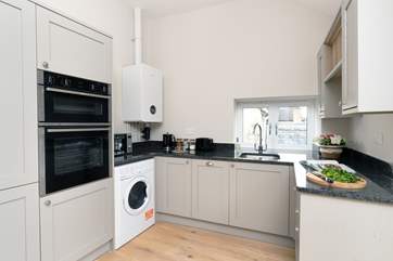 The kitchen is well-equipped.