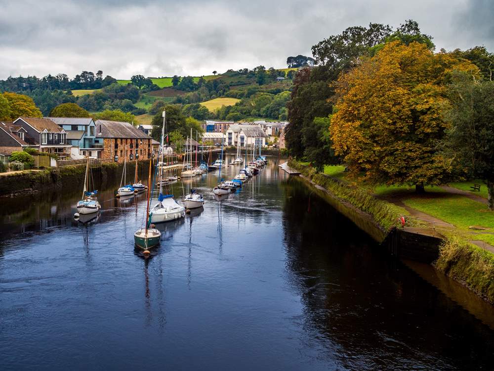 Totnes is rather lovely and is right on your doorstep.