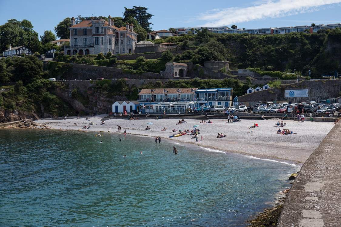 The Blue Flag Breakwater Beach in Brixham is a real favourite with both young and old. Especially as you can indulge in a cream tea at the Breakwater Cafe, whilst soaking up the magnificent sea views.