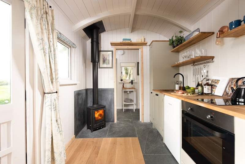 The toasty wood-burner waits to greet you on those out of season escapes.
