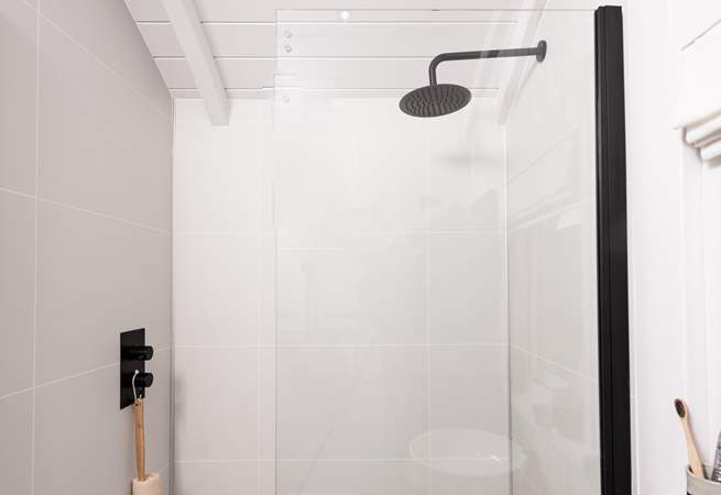 The contemporary shower is perfect for freshening up after a day of exploring.