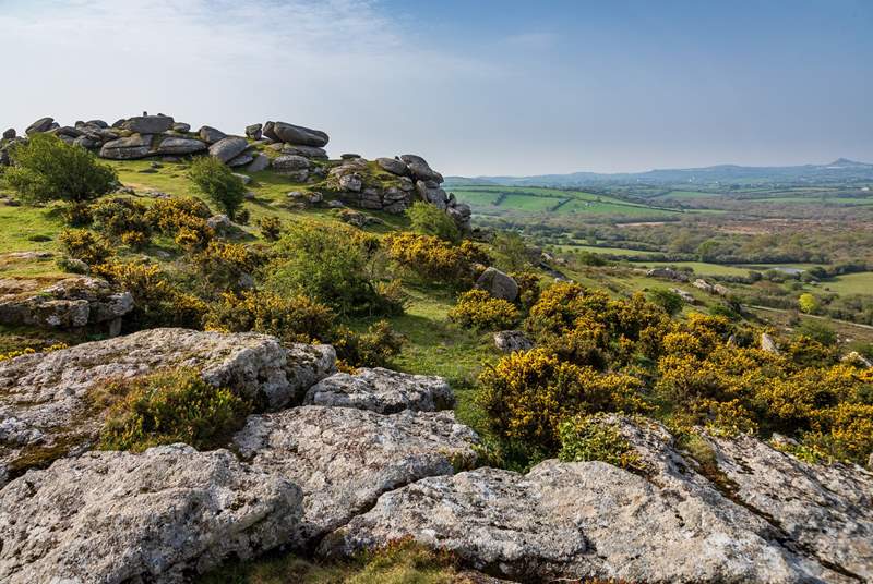 The dramatic landscape of Helman Tor - the view from the top stretches for miles.