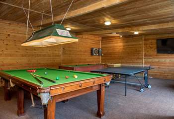 The games-room has such a great choice of games - plenty to keep a large party entertained.