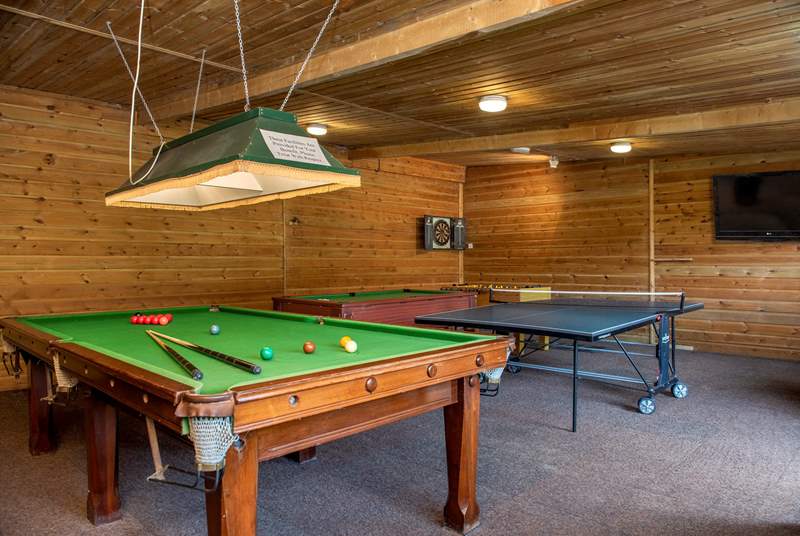 The games-room has such a great choice of games - plenty to keep a large party entertained.