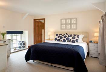 Bedroom 3 is a wonderfully spacious room with a fabulous super-king size bed and an en suite shower-room.