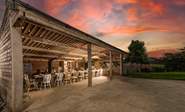For a special treat enjoy a celebration meal semi al fresco style.