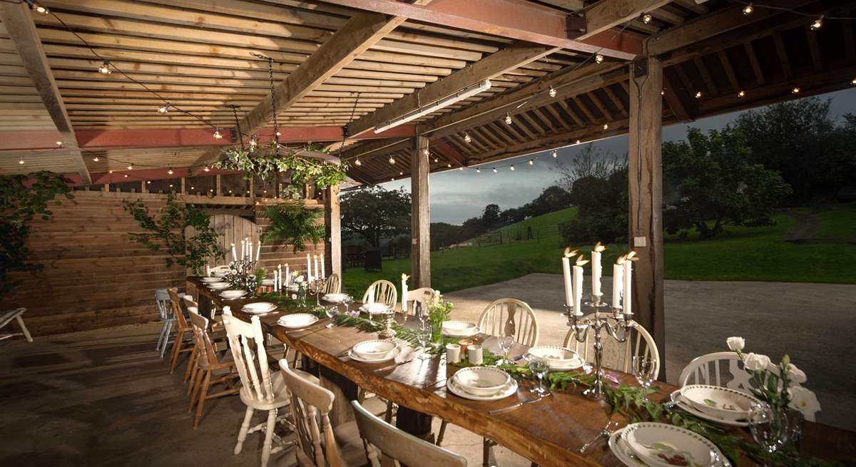 The huge table can comfortably sit every member in the party.