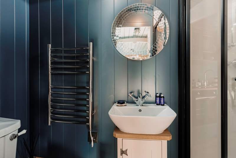 The stylish shower-room, perfect for freshening up.