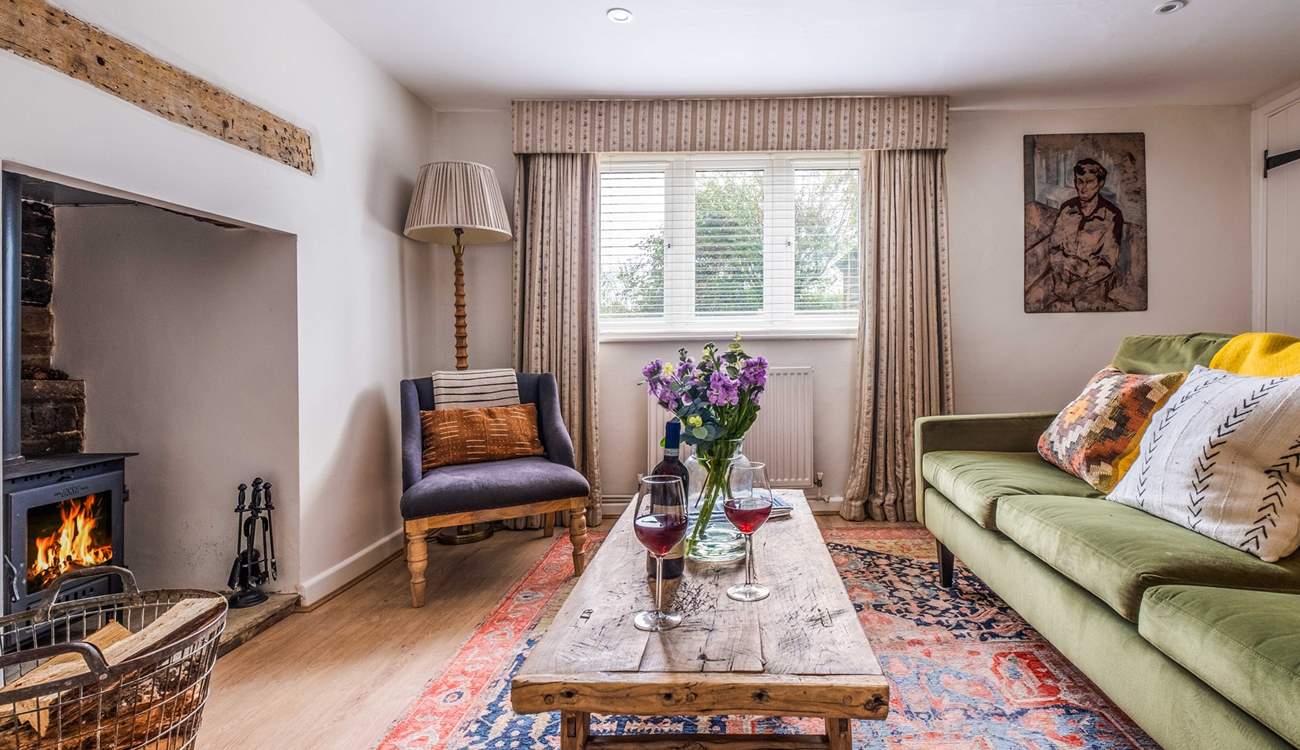 This welcoming cottage is perfect for a getaway.