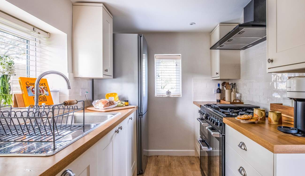 The galley kitchen is small but perfectly formed.