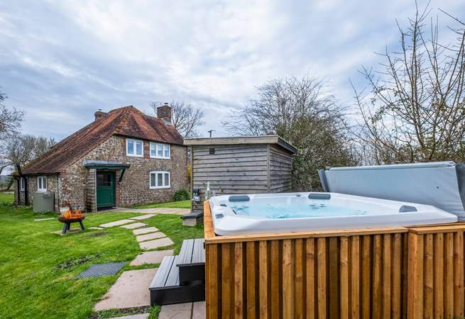 It has a heavenly hot tub.