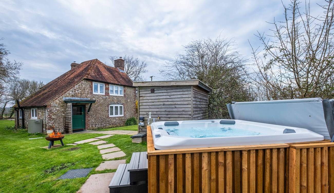 It has a heavenly hot tub.