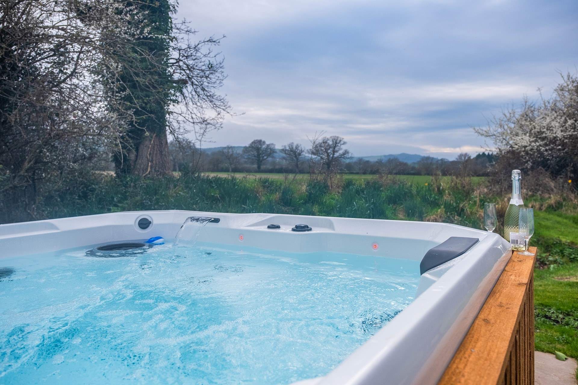After a busy day exploring come home and relax in the hot tub.