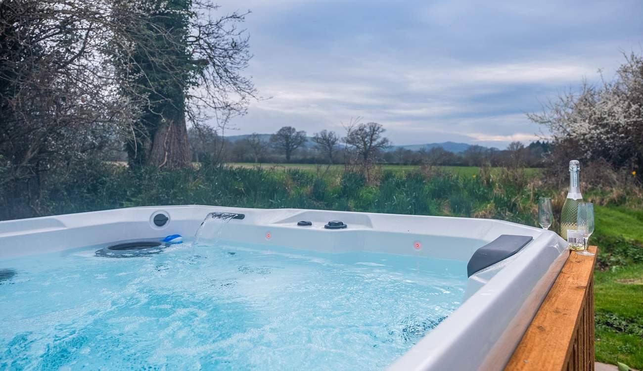 After a busy day exploring come home and relax in the hot tub.