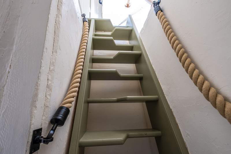 Climb the quirky stairs to the mezzanine.