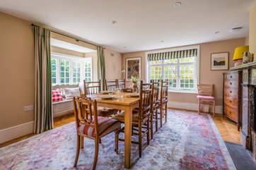 The elegant dining-room.
