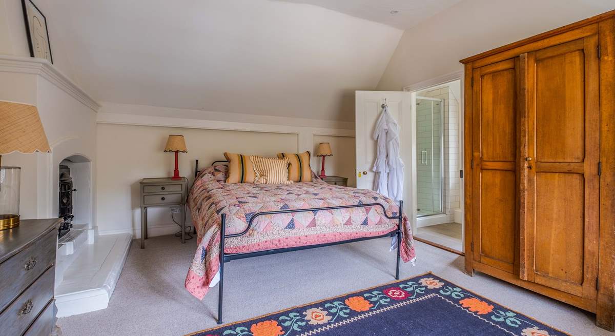 All four bedrooms on the first floor have comfy king-size beds.