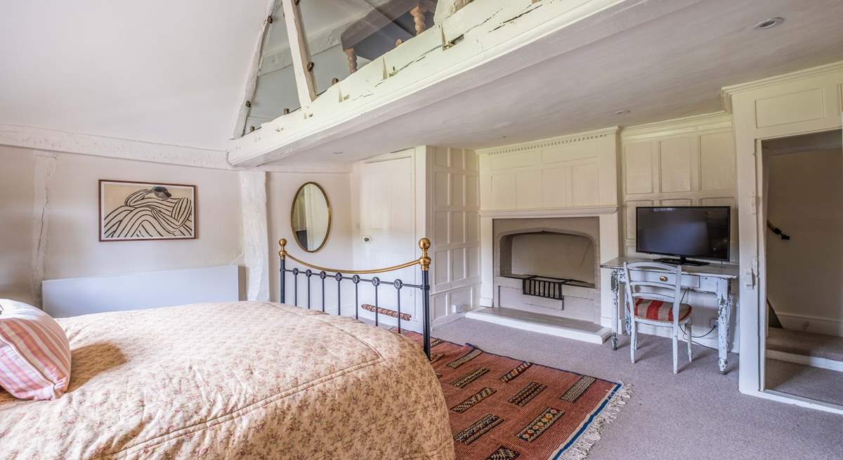 The mezzanine sits above this bedroom. Please note it is not suitable for children.