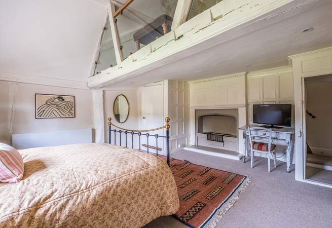 The mezzanine sits above this bedroom. Please note it is not suitable for children.