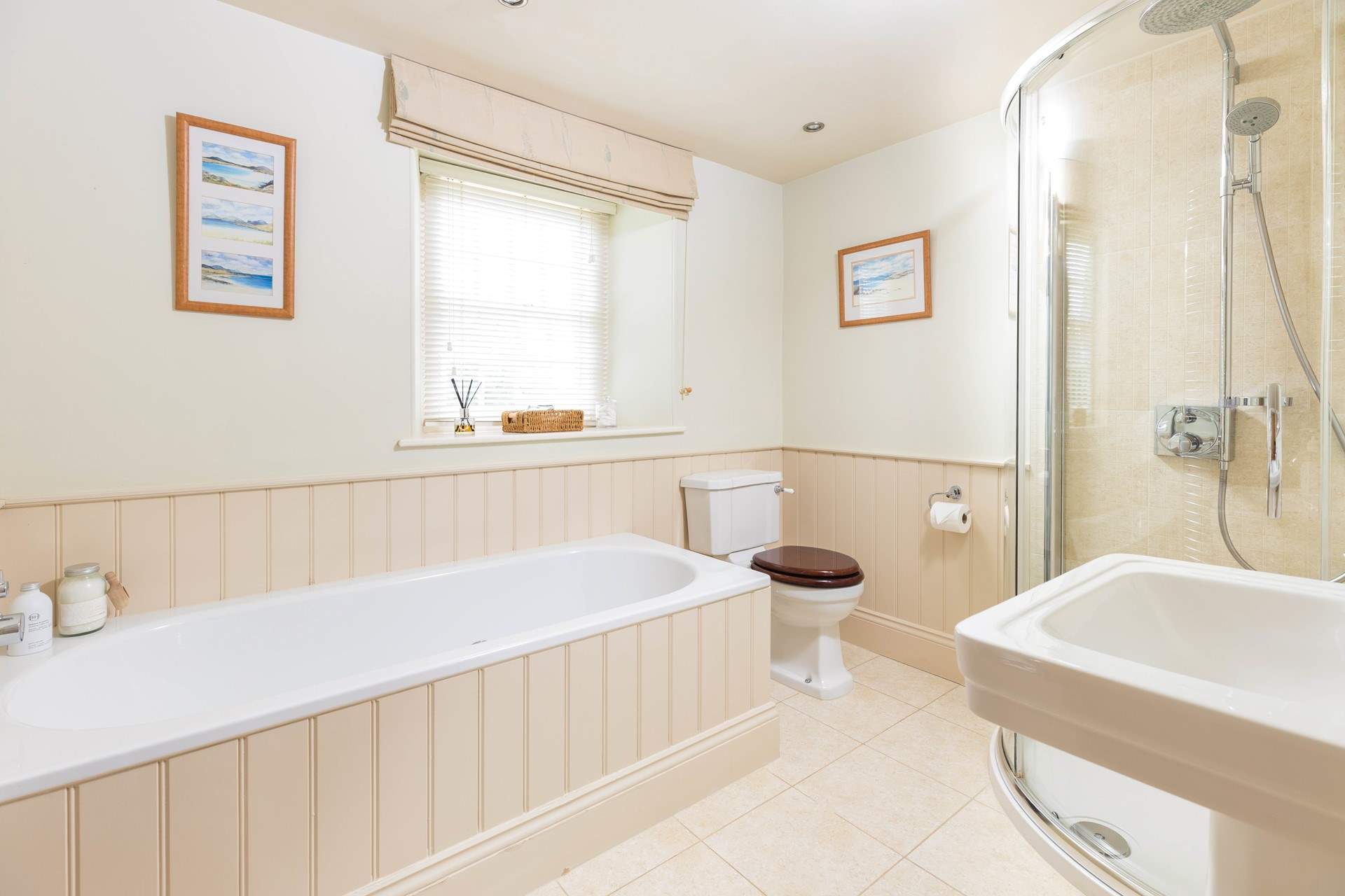 With a bath and separate rainfall shower you can choose either a long soak or a refreshing shower in the family bathroom.