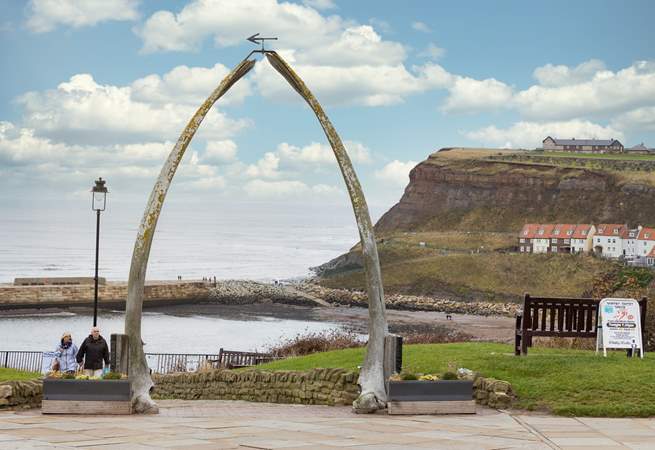 The whale bone arch is a reminder of the history of Whitby.