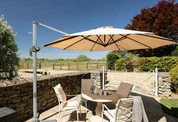 The outside space is surrounded by the countryside. Perfect for summer barbecues.