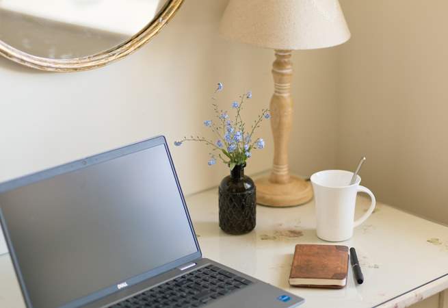 If you have to work why not in this pretty room.