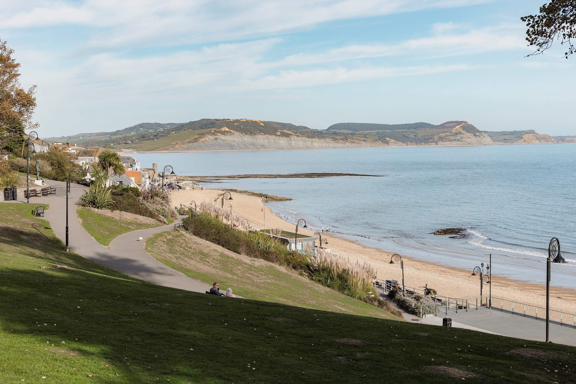 Lovely views from the Langmoor and Lister Gardens across to Golden Cap - the highest point on the south coast.