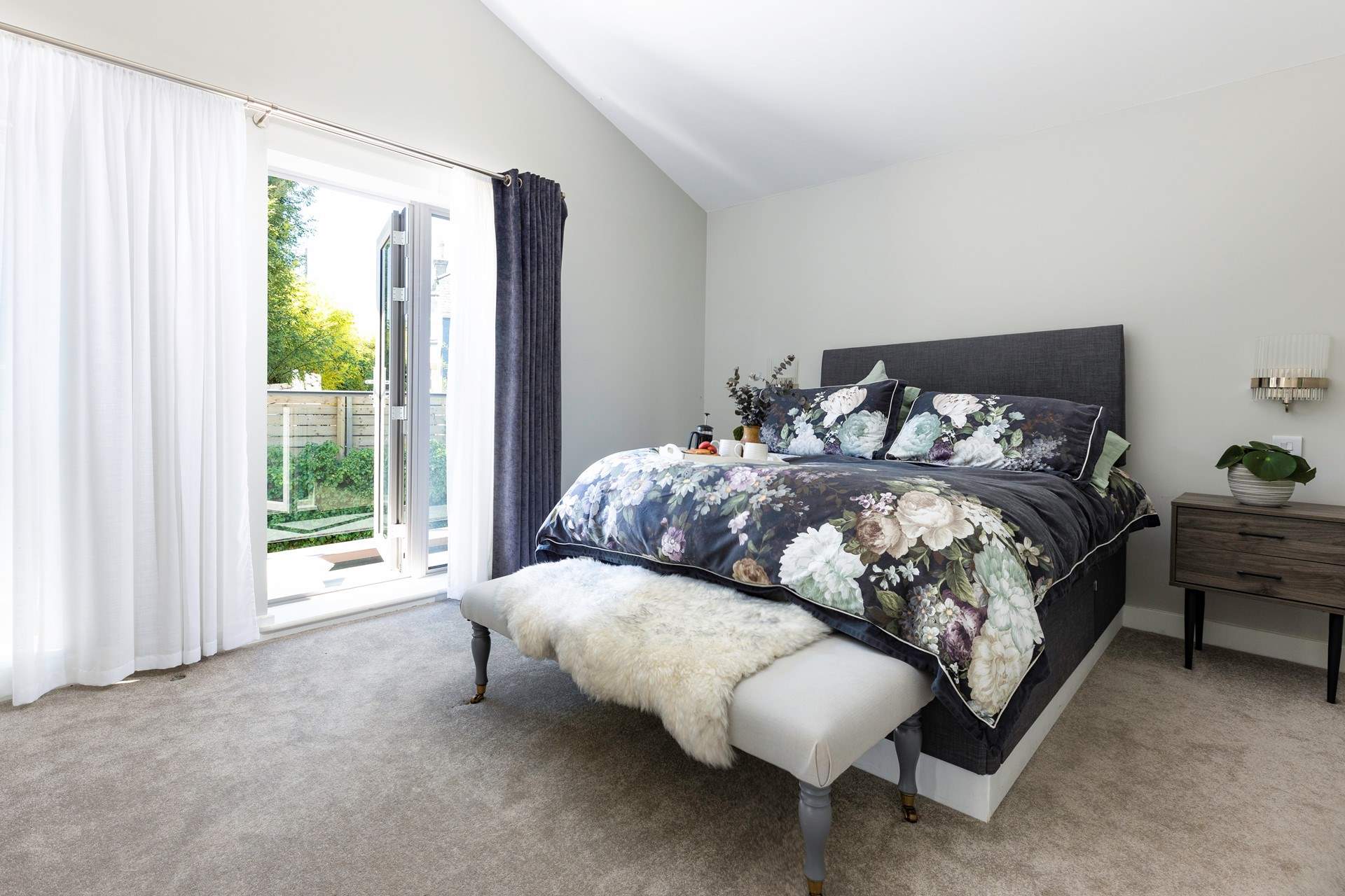 Bedroom one houses an indulgent king-size bed.