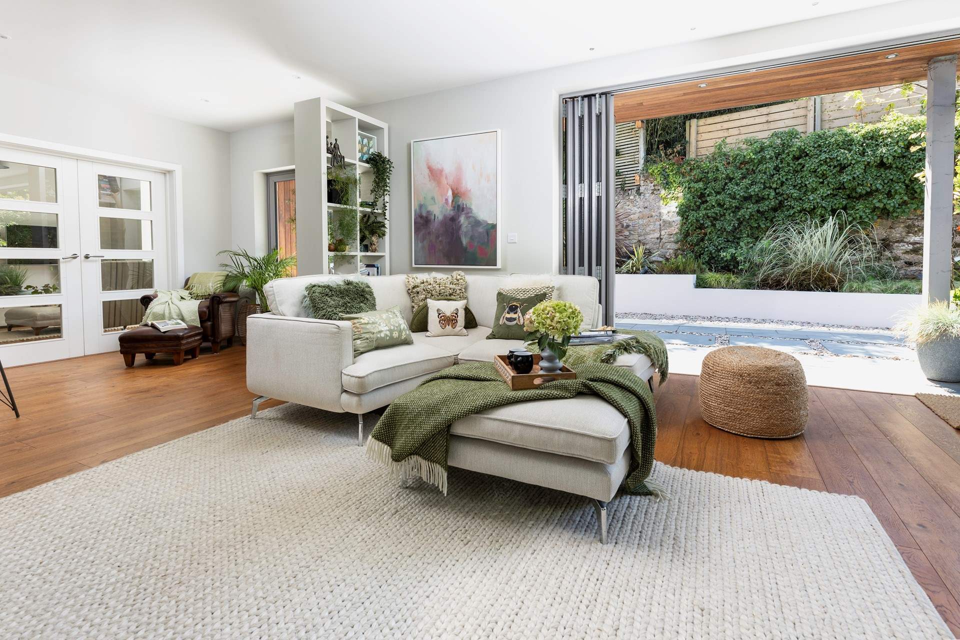 Relax in the light and airy open plan living space.