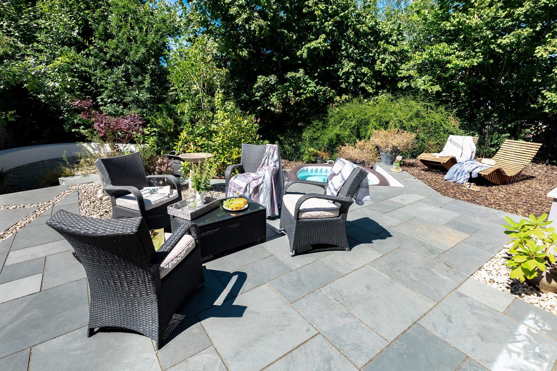 There's space for all the family to enjoy the sunshine.